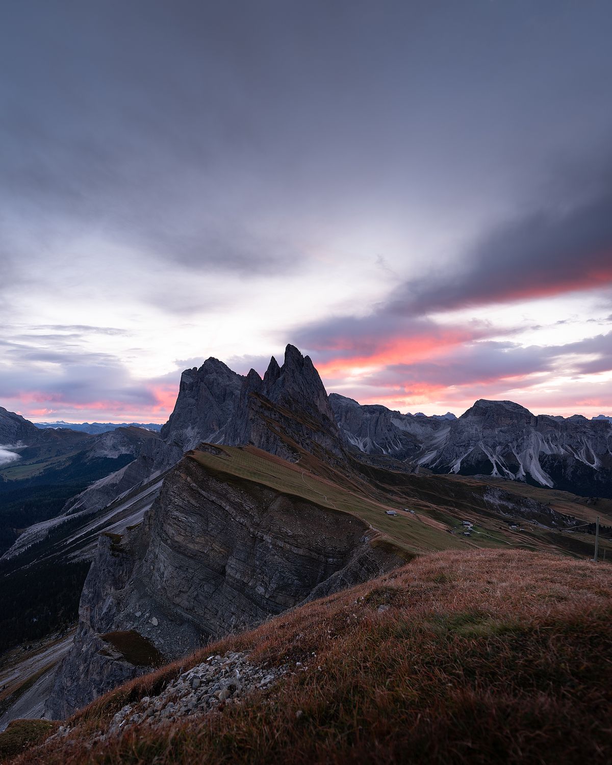 Dawn light on the peaks